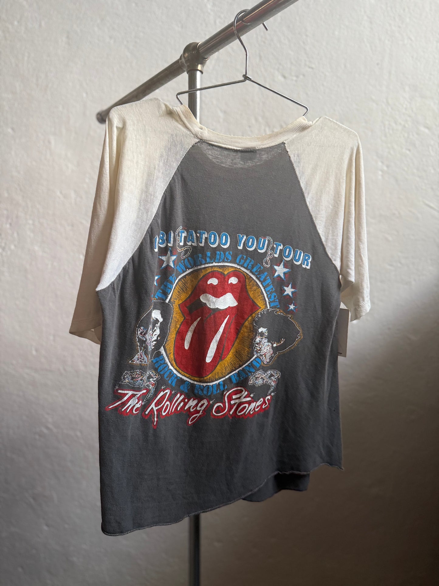 1981 Rolling Stones Tattoo You Raglan T