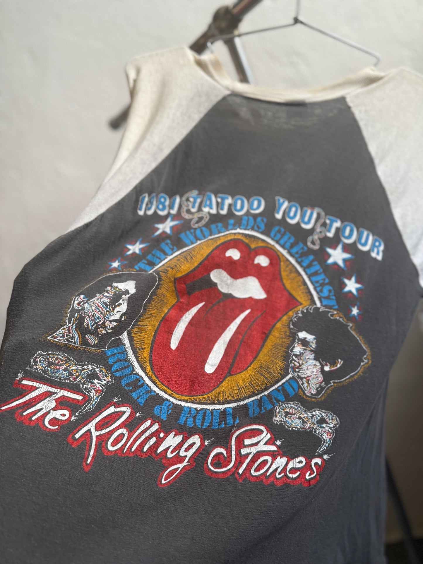 1981 Rolling Stones Tattoo You Raglan T