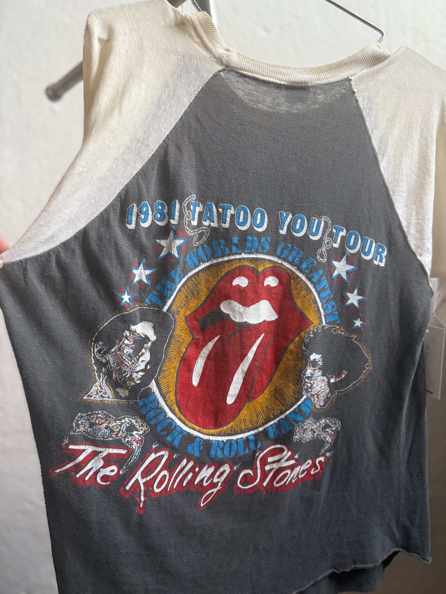 1981 Rolling Stones Tattoo You Raglan T